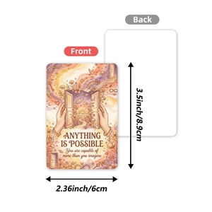 Set di 36 carte motivazionali con citazioni positive e illustrazioni, 8,9x6 cm