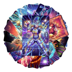 18PCS American Football Mythology Art Cards For Wall Decor Mythology Fantasy Style Postcards Collection Gift Art Prints