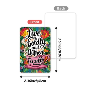 Inspirierende Teetassen-Karten mit Blumenmuster 'Live Boldly', Größe 8,9x6 cm