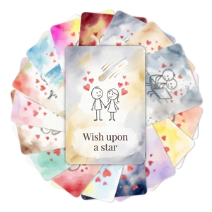 Minimalistische Strichmännchen Paar Grußkarten Aquarell Design Valentinstag Jahrestag Geschenk Kunstdruckpapier Karten