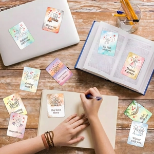 Minimalistische romantische Grußkarten mit Aquarell-Stickman-Motiven und süßen Sprüchen