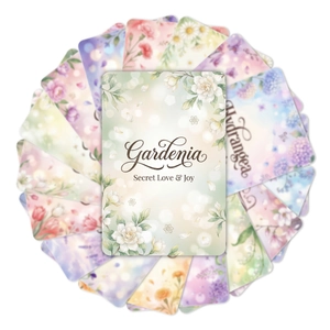 Macro detail of watercolor floral cards with Gardenia and Hydrangea hand-drawn illustrations