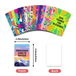 Set de 18 coloridas tarjetas motivacionales minimalistas con flores y arcoíris suaves