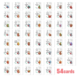 Cartoon Animal Motivational Cards With Positive Pun Affirmation Slogans Encouragement Gift Lunchbox Notes For Kids Style