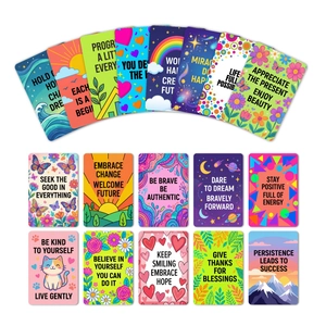 Tarjetas Afirmación Papel Estucado Frases Positivas Ilustración Salud Mental Decoración Escritorio Auto Aliento Regalo