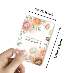 Set di 18 carte decorative floreali con rose acquerello e citazioni eleganti