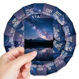 Set di 36 cartoline ispiratrici cielo stellato con foto di galassie e natura pura
