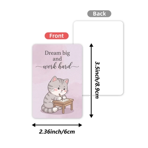 36pcs Watercolor motivational cat cards featuring Dream Big quote for kids encouragement