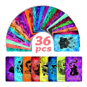 Cartes d'Affirmation de Sorcière Multicolores Mystique Autonomisation des Femmes Mots Inspirants Cartes Magiques Cartes de Message pour Femmes