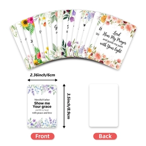 Gebetskarten mit Blumen und Sprüchen 6x8,9cm Set für Dekoration und Geschenke