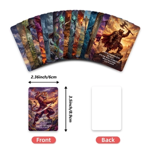 18er-Set Fantasy Tierkrieger Kunstkarten mit motivierenden Zitaten und Maßen