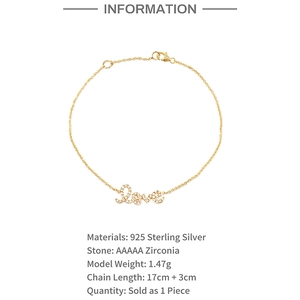 Detailed view of 925 sterling silver Love bracelet with AAAAA zircons and lobster clasp