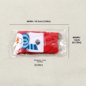 Detailed view of Christmas snowman socks in packaging with size dimensions 18.5x12x1.5cm