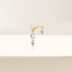 Detail view of pink opal tassel earrings showing the S925 silver hallmark engraving