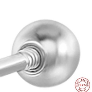 Polierte S925 Sterlingsilber Kugel-Ohrring-Verschlüsse für Körperpiercing-Schmuckzubehör
