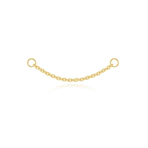 Close-up of S925 sterling silver chain with circular end rings for DIY jewelry making