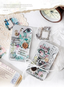 Λεπτομέρεια από vintage κουτιά scrapbooking με ρετρό μοτίβα κολάζ και παλαιωμένο φινίρισμα