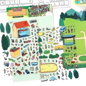 Infeel ME Friendly Park PET stickers set for scrapbooking with large outdoor scenery themes