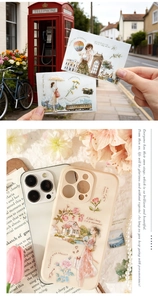 Autocollants PET vintage avec illustrations de filles et fleurs pour décoration DIY