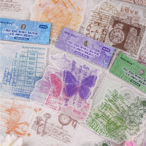 Retro-Story The Ebb Series vintage vellum stickers for DIY scrapbooking journal decoration