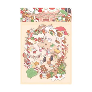 Christmas Night Dream series miniature stickers with festive animals and scenery