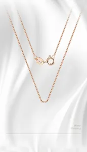 Dettaglio della collana a catena veneziana da 0,6mm in argento s925 lucidata a specchio