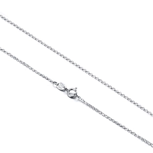 S925 sterling silver O-chain necklace with Italy hallmark and spring ring clasp
