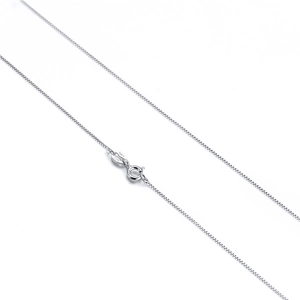 Collana veneziana da 0,6mm in argento S925 con chiusura a molla e marchio Made in Italy