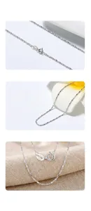 Detail van S925 sterling zilveren ketting met ITALY-keurmerk en cilindrische schakels
