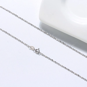 S925 sterling zilveren kralenketting met cilinderkralen en Italiaanse veersluiting