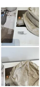 Detailaufnahme der beigen Leinen-Schirmmütze mit Fokus auf die atmungsaktive Textur