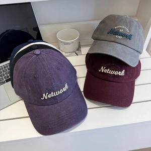 Corduroy Letter Embroidery Baseball Cap Adjustable Curved Brim Sun Hat For Men Women Casual Sport Outdoor Streetwear