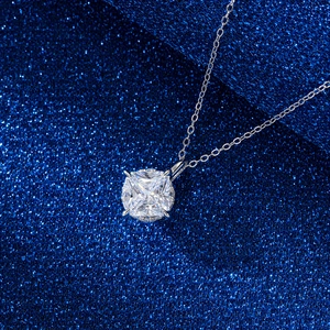 925 Sterling Silver Four Claw Square Zirconia Pendant Necklace For Women Elegant Minimalist Geometric Clavicle Chain Jewelry Gift