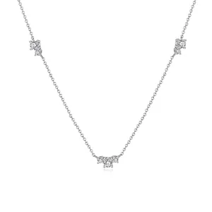 Collier Minimaliste en Argent Sterling 925 Avec Pendentif Cœur en Zirconia pour Femme Élégant Bijoux Plaqué Or Argent Cadeau
