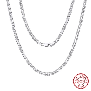 S925 Sterlingsilber Franco Kette Halskette Für Herren Italien 2,5mm Weizen Gliederkette DIY Schmuck Ohne Anhänger Gold Silber