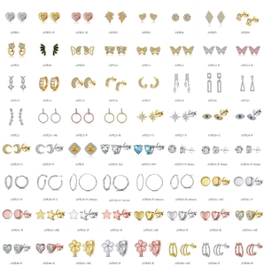 Sélection de boucles d'oreilles et créoles en argent 925 aux divers designs géométriques