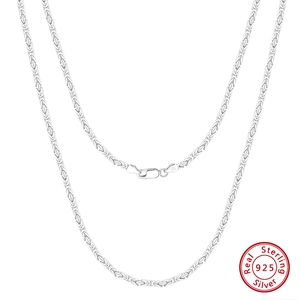 925 sterling silver Byzantine chain necklace with lobster clasp and S925 stamp