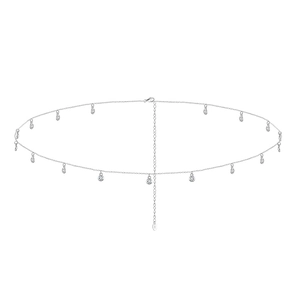 Chaîne de Taille en Argent Sterling S925 Avec Zirconia pour Femmes Plaqué Or 14K Platine Bijoux de Corps Ajustables