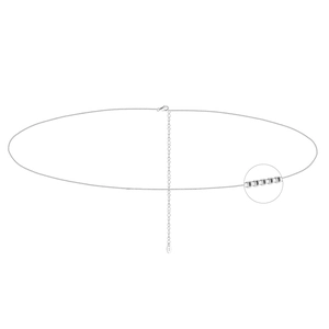 Minimalist S925 sterling silver box chain body waist chain with lobster clasp and extension