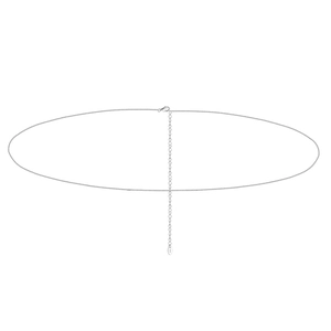 Close-up of S925 sterling silver hallmark on minimalist silver waist chain jewelry