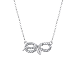 Collier Pendentif Serpent Infini en Argent Sterling S925 pour Femme Incrusté de Strass Bijoux Minimalistes Cadeau Chaîne en O