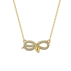 Collier serpent infini en argent S925 avec pavé de zircons et finition dorée élégante