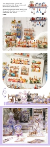 Macro detail of decorative PET stickers showing watercolor kitchenware and vintage items
