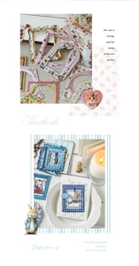 Detail of vintage garden post-office style lace paper frames for DIY scrapbook decoration