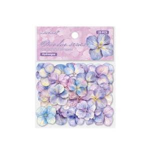 Retro Story Hydrangea stickers set with 25 pieces of watercolor floral DIY decorations