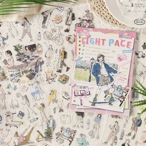 Cozy lifestyle themed sticker book with over 300 DIY hand-drawn lifestyle illustrations