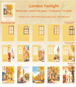 Vue détaillée du papier scrapbooking London Twilight avec motifs de fenêtres creuses