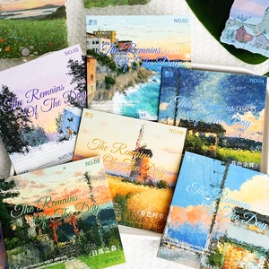 Impressionist Oil Painting Scenery PET Decorative Stickers Remains Of Day Series Scrapbooking DIY Journaling Landscape Decals