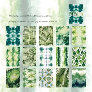 Papier décoratif thème forêt pour scrapbooking avec 15 motifs botaniques de style vintage
