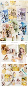 Close-up of 15pcs decorative girl illustration stickers for DIY planners and journals